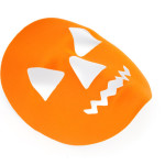 Orange scary halloween mask as holiday concept