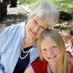 Grandmother & Child in Garden