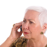 Worried Senior Woman Talking